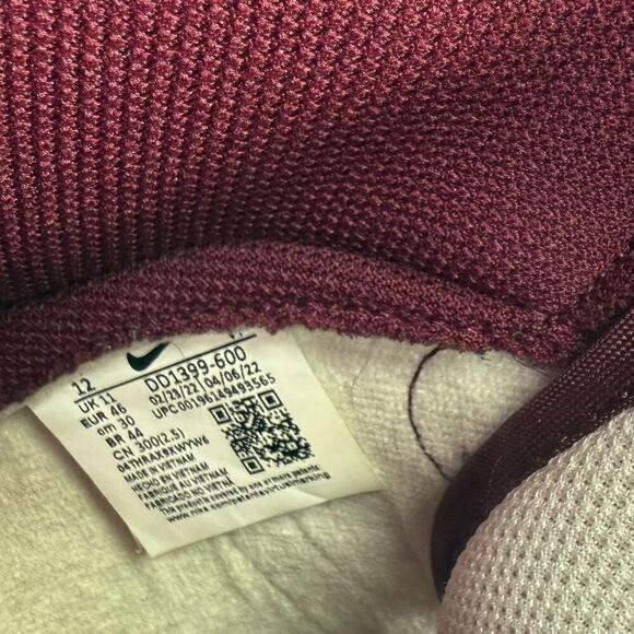 Nike Dunk High Retro‎ Dark Beetroot Sneakers Men’s Size 12 - Picture 5 of 6